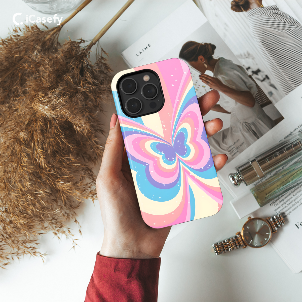 Butterfly Retro Y2K Colorful Phone Case iPhone Samsung Cover Pixel 1820 - Image 4