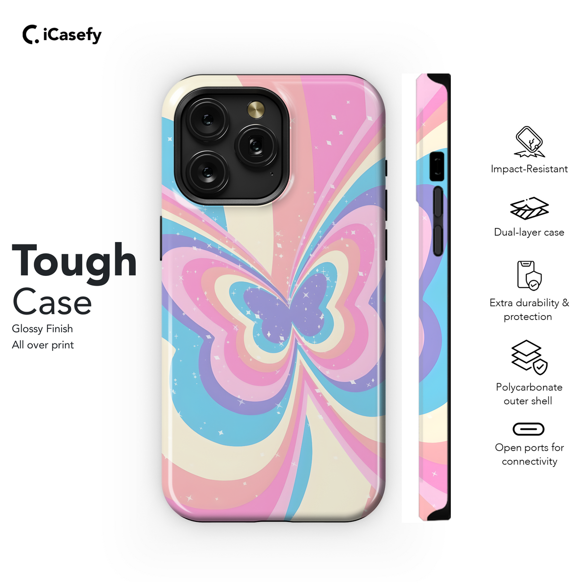 Butterfly Retro Y2K Colorful Phone Case iPhone Samsung Cover Pixel 1820 - Image 6