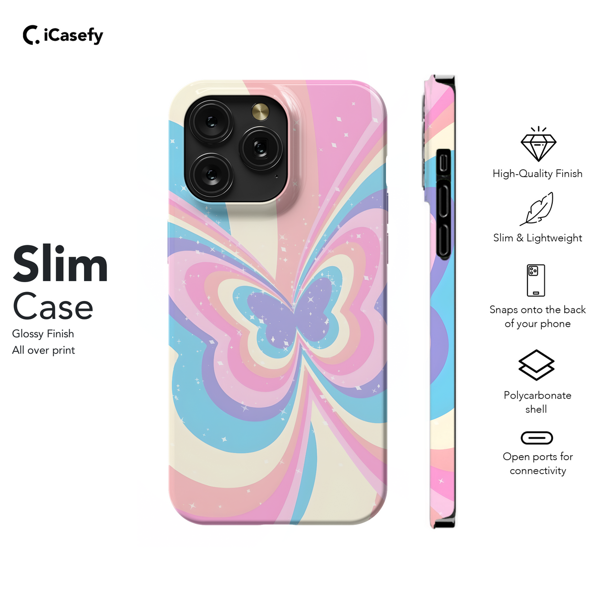 Butterfly Retro Y2K Colorful Phone Case iPhone Samsung Cover Pixel 1820 - Image 7