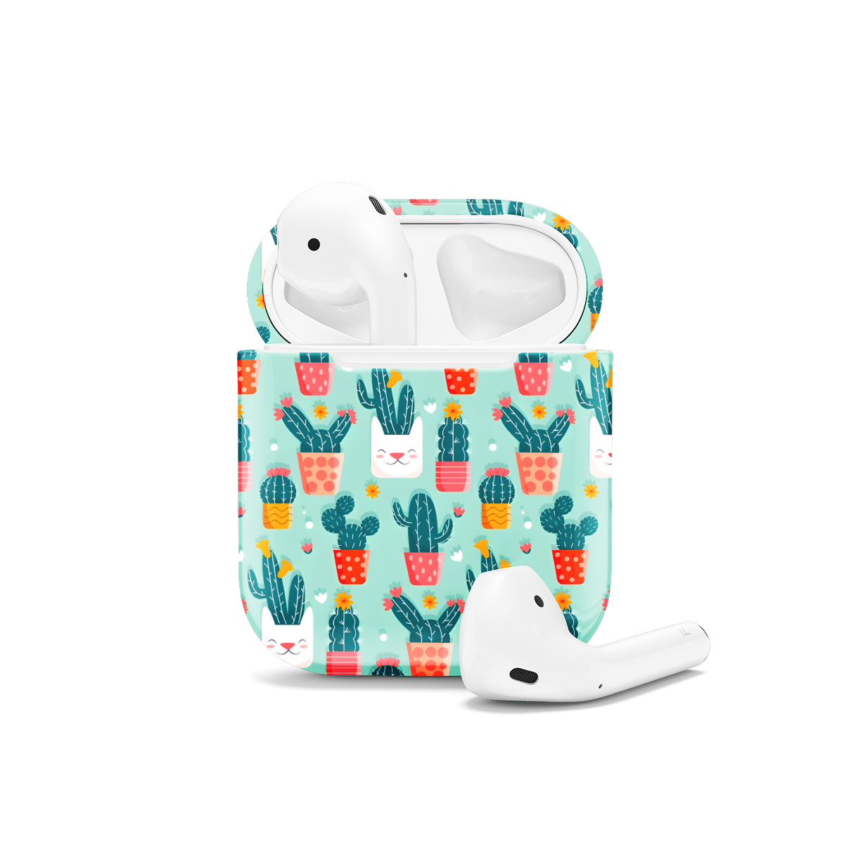 Cactus pattern AirPods Case AirPods Pro AirPods Pro 2 AirPods 3 AirPods 2 Glossy 1161 - Image 1