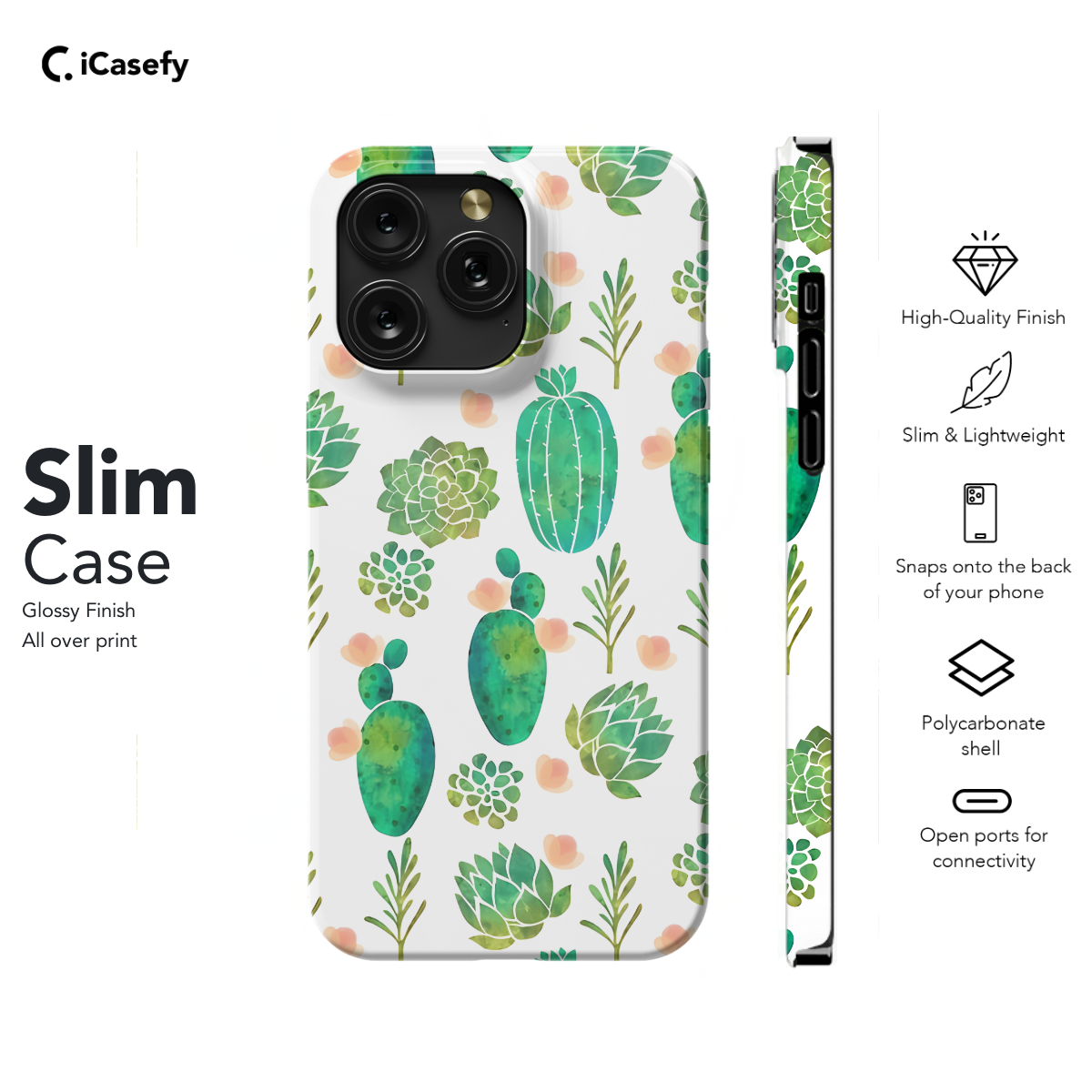 Cactus pattern Phone Case iPhone Samsung Cover Pixel 1160 - Image 6