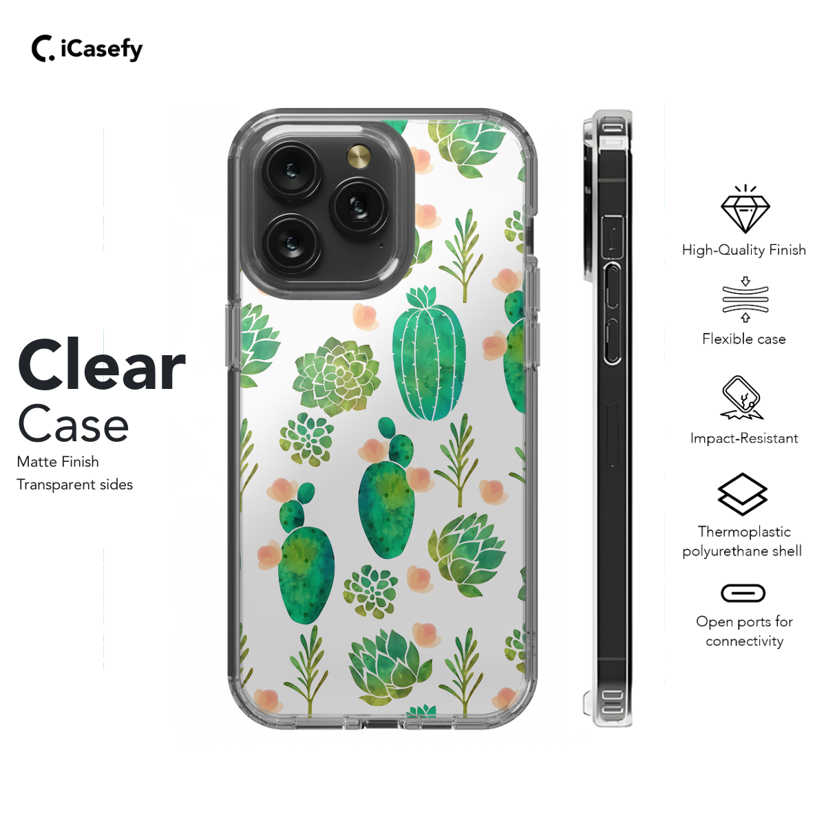 Cactus pattern Phone Case iPhone Samsung Cover Pixel 1160 - Image 7