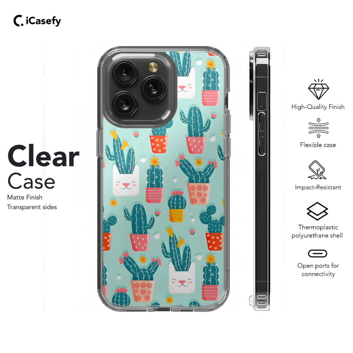 Cactus pattern Phone Case iPhone Samsung Cover Pixel 1161 - Image 7