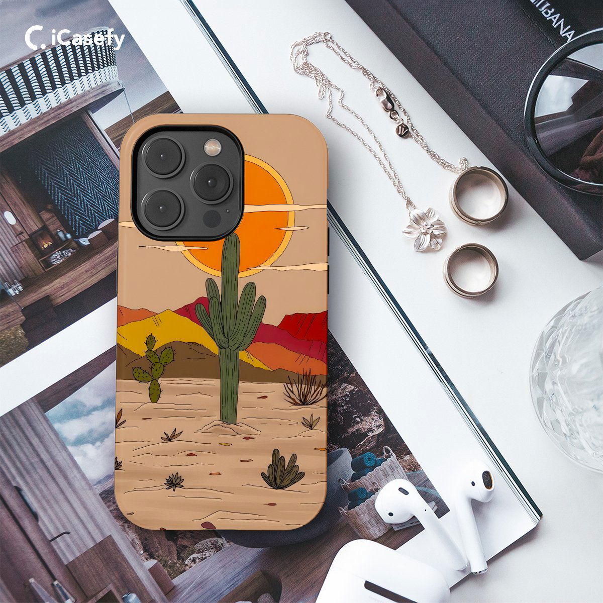 Cactus Western Landscape Desert Phone Case iPhone Samsung Pixel & More - Image 3