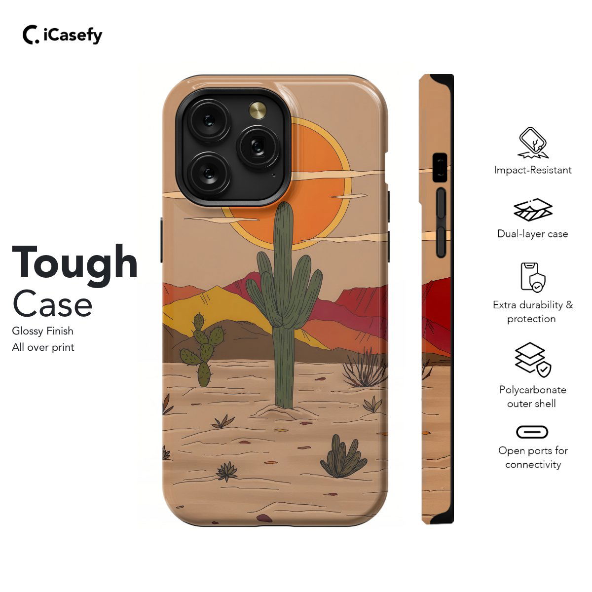 Cactus Western Landscape Desert Phone Case iPhone Samsung Pixel & More - Image 5