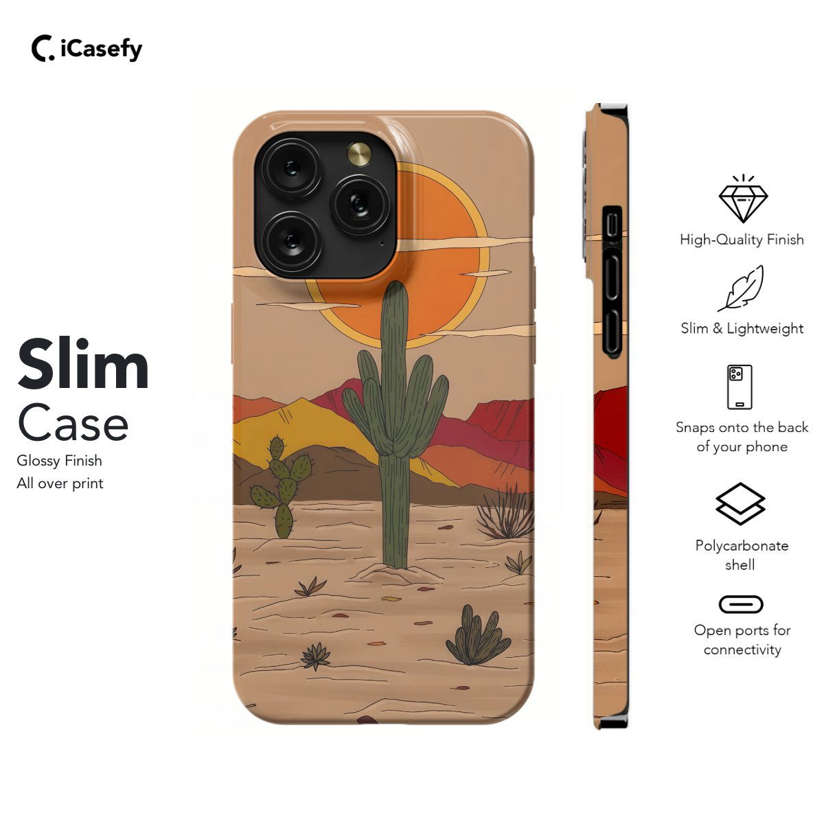 Cactus Western Landscape Desert Phone Case iPhone Samsung Pixel & More - Image 6