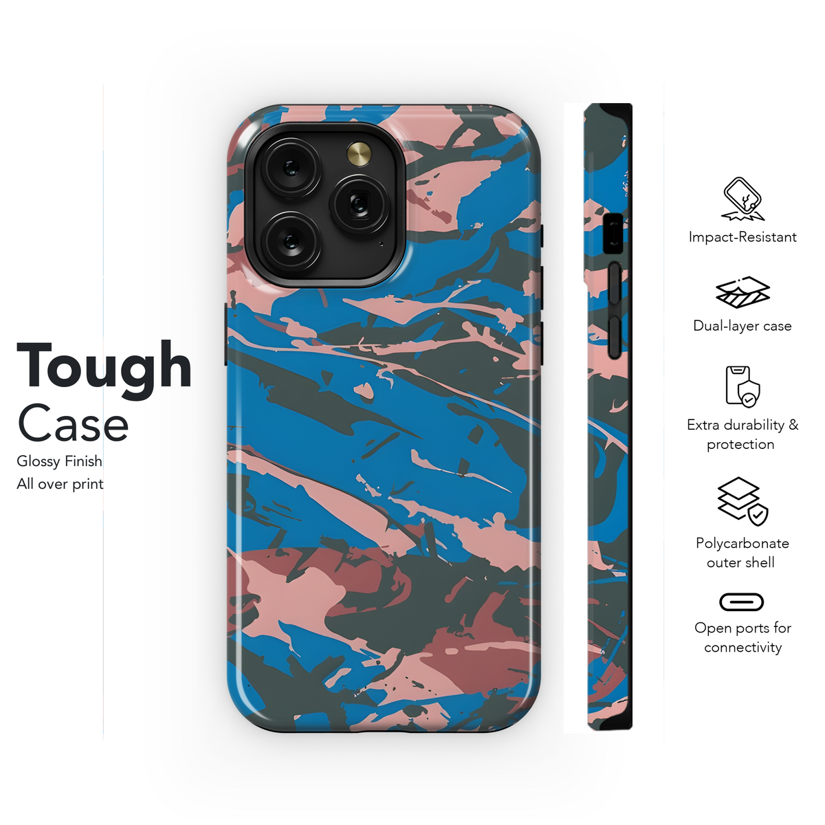 Camo Seamless Pattern Brush Camouflage Phone Case iPhone Samsung Cover Pixel 2204 - Image 6