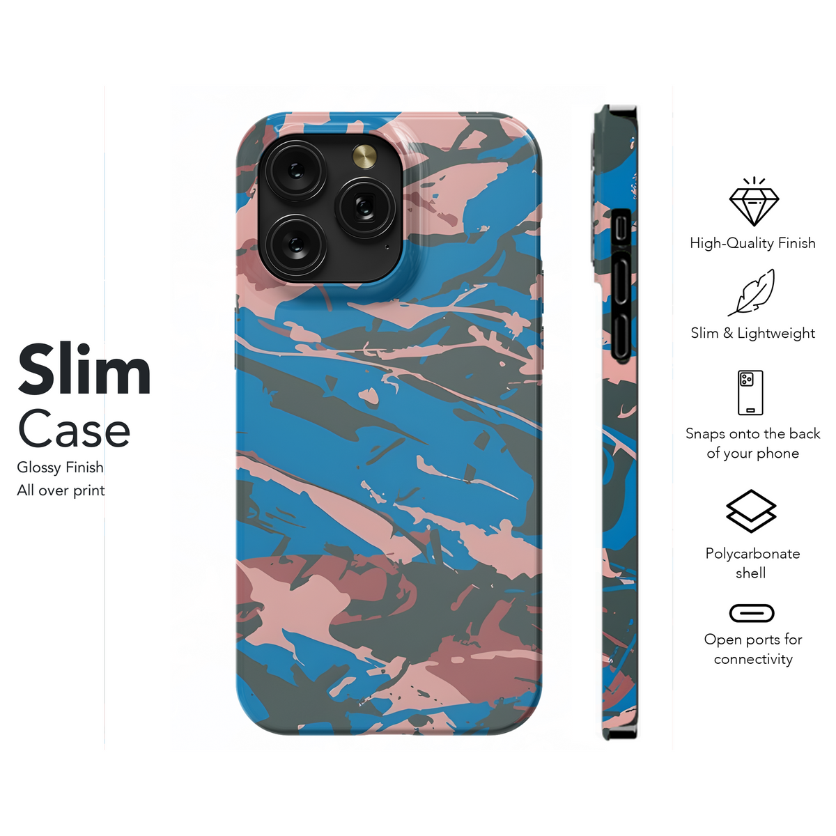 Camo Seamless Pattern Brush Camouflage Phone Case iPhone Samsung Cover Pixel 2204 - Image 7