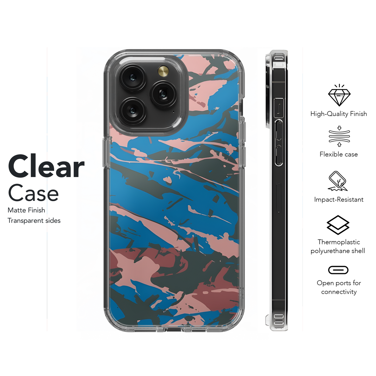 Camo Seamless Pattern Brush Camouflage Phone Case iPhone Samsung Cover Pixel 2204 - Image 8