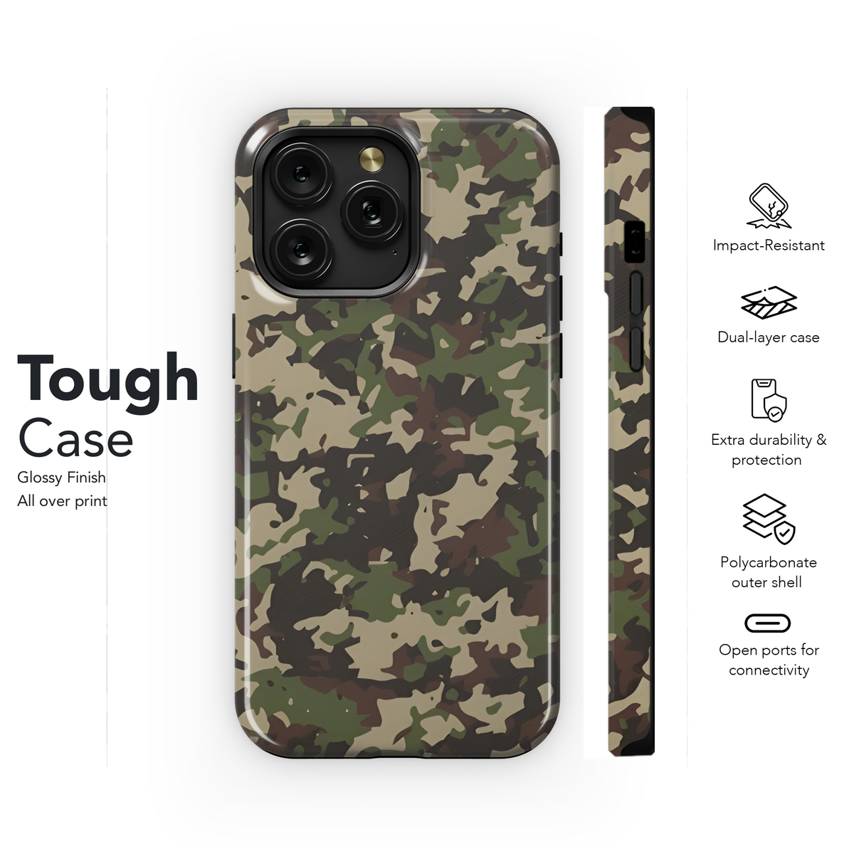 Camouflage Cloth Texture Phone Case iPhone Samsung Cover Pixel 2211 - Image 6