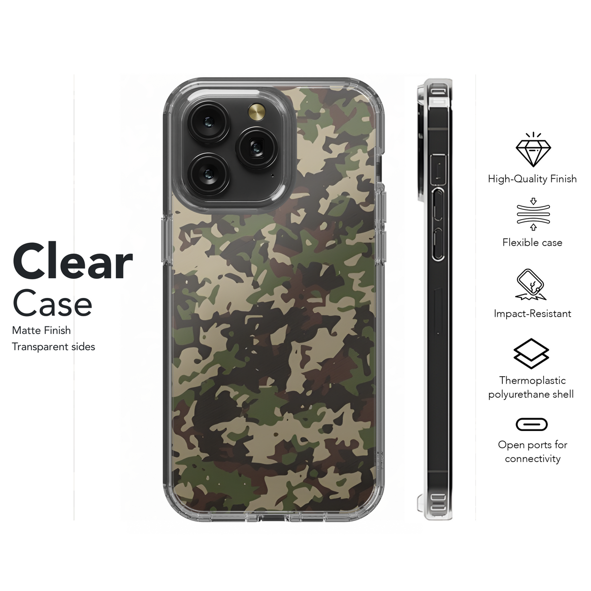 Camouflage Cloth Texture Phone Case iPhone Samsung Cover Pixel 2211 - Image 8