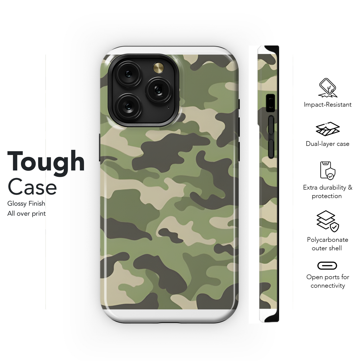 Camouflage Pattern Phone Case iPhone Samsung Cover Pixel 2192 - Image 6