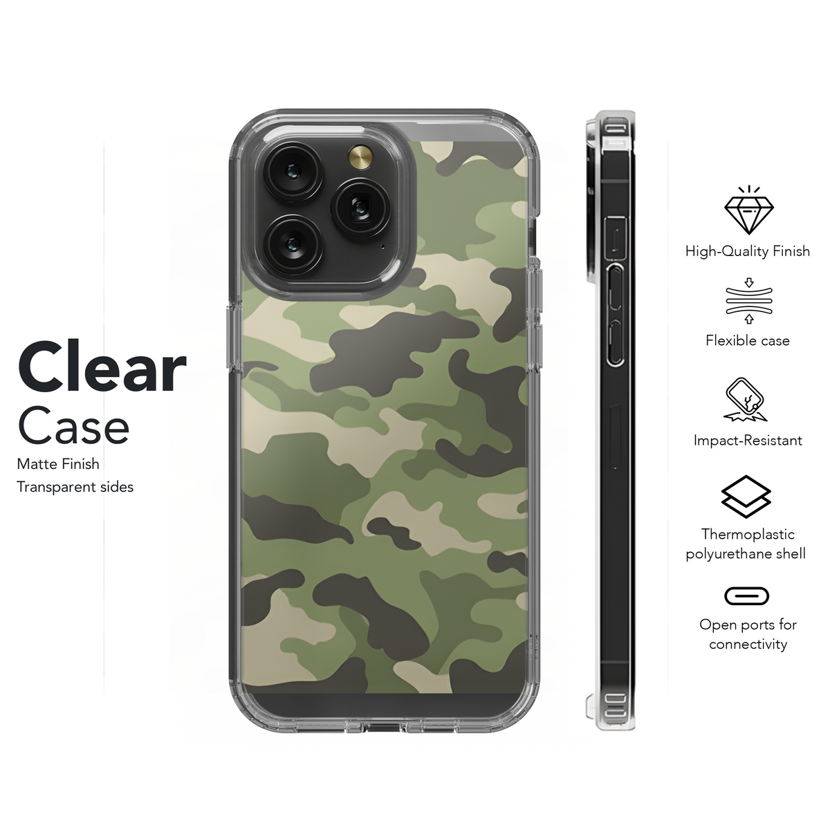 Camouflage Pattern Phone Case iPhone Samsung Cover Pixel 2192 - Image 8