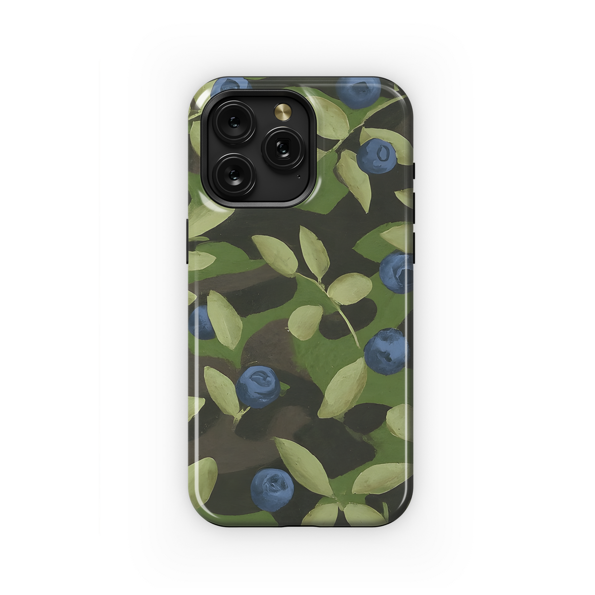 Camouflage Print with Huckleberries Phone Case iPhone Samsung Cover Pixel 3549 - Image 1