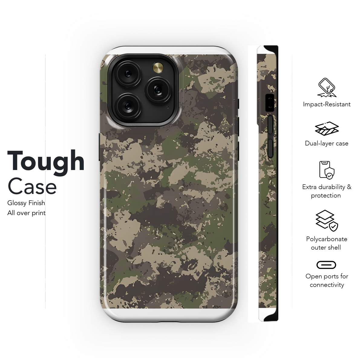 Camouflage Seamless Phone Case iPhone Samsung Cover Pixel 2215 - Image 6