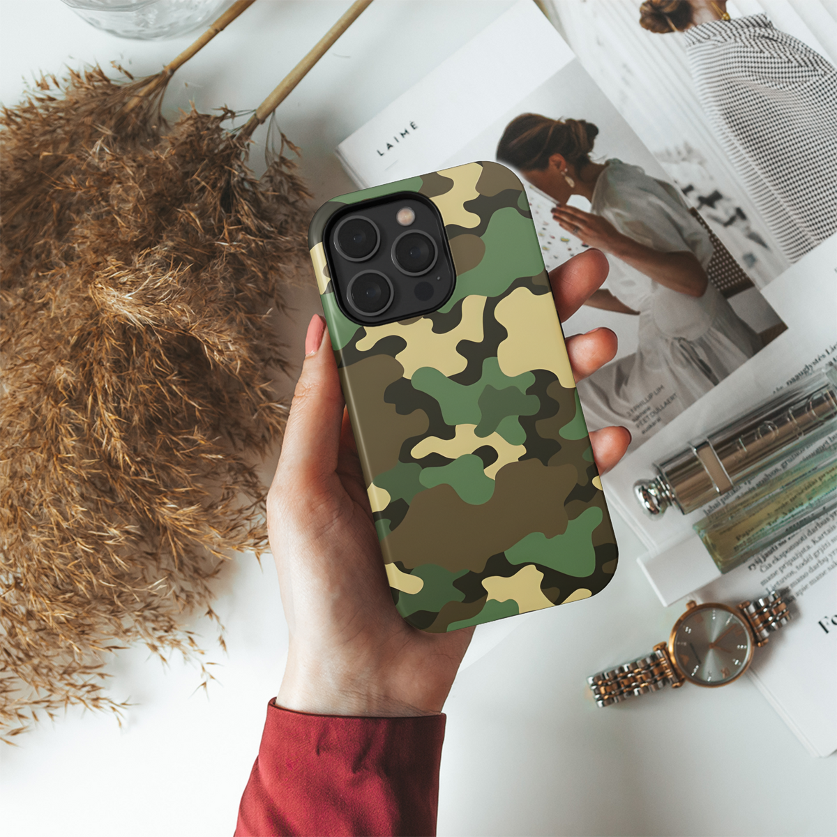 Camouflage Texture Pattern Phone Case iPhone Samsung Cover Pixel 2198 - Image 4