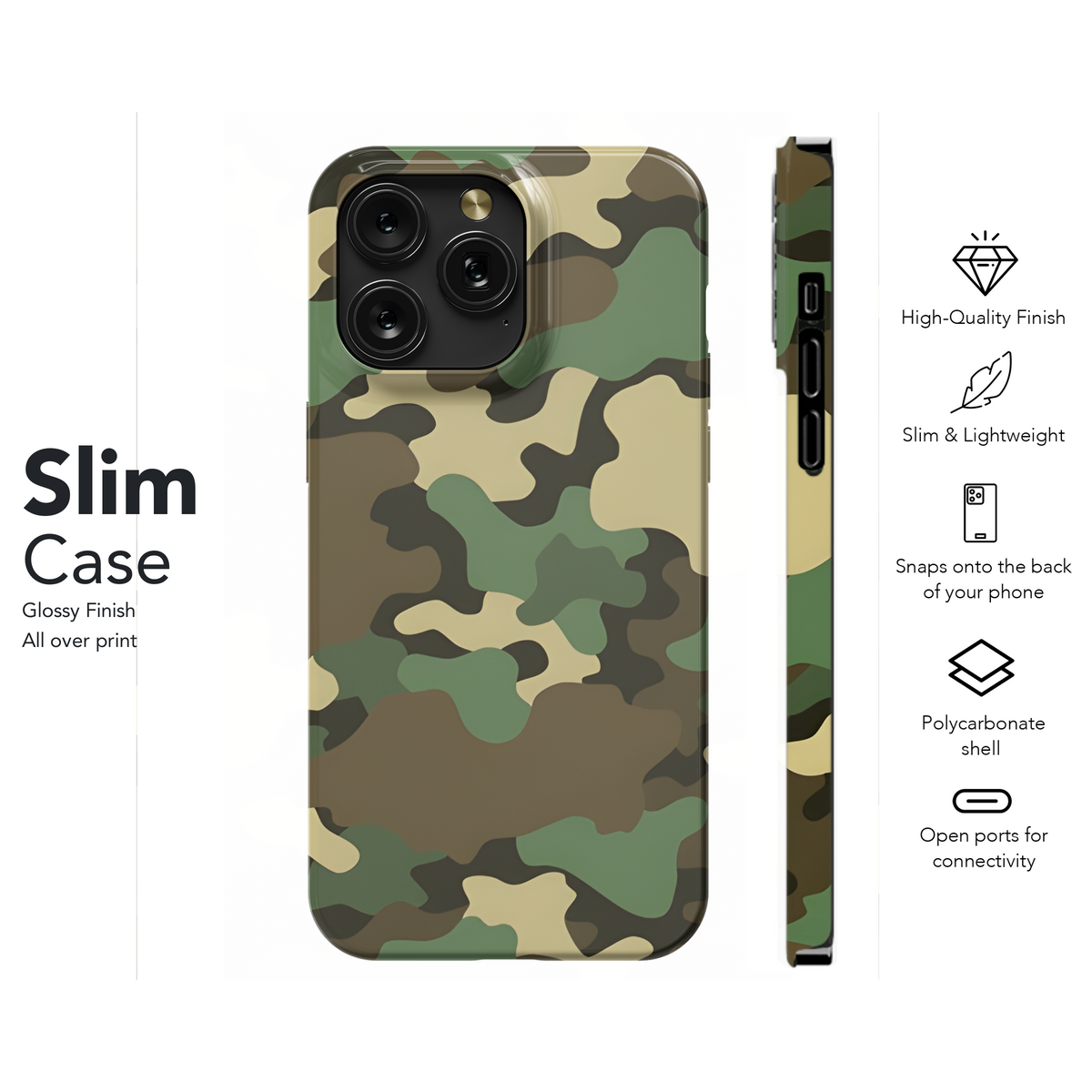 Camouflage Texture Pattern Phone Case iPhone Samsung Cover Pixel 2198 - Image 7