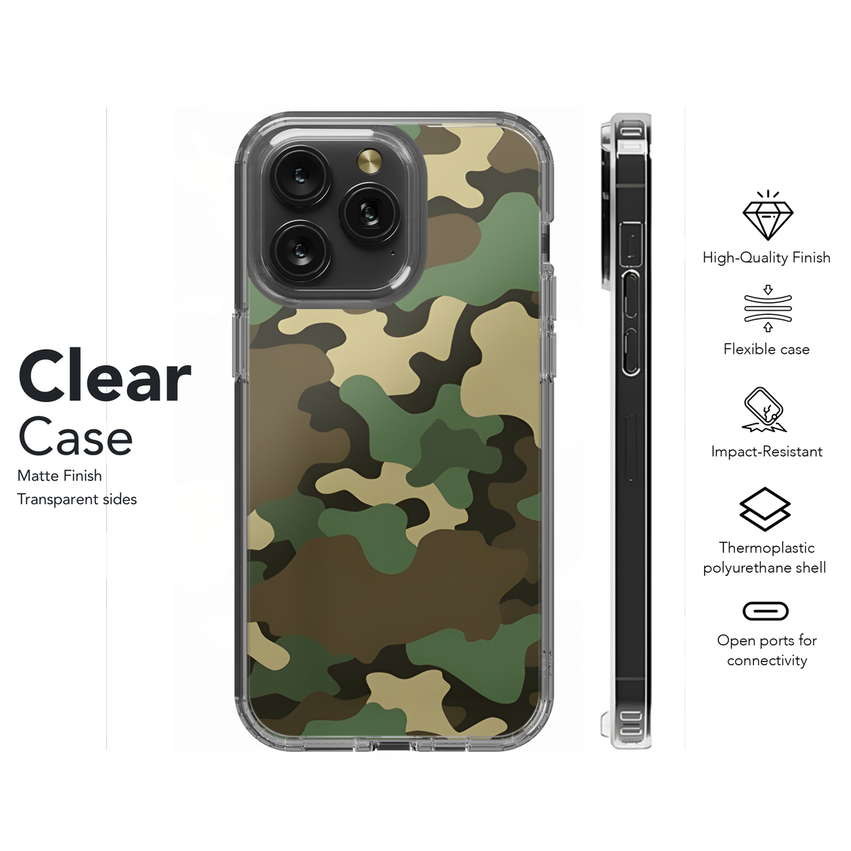 Camouflage Texture Pattern Phone Case iPhone Samsung Cover Pixel 2198 - Image 8