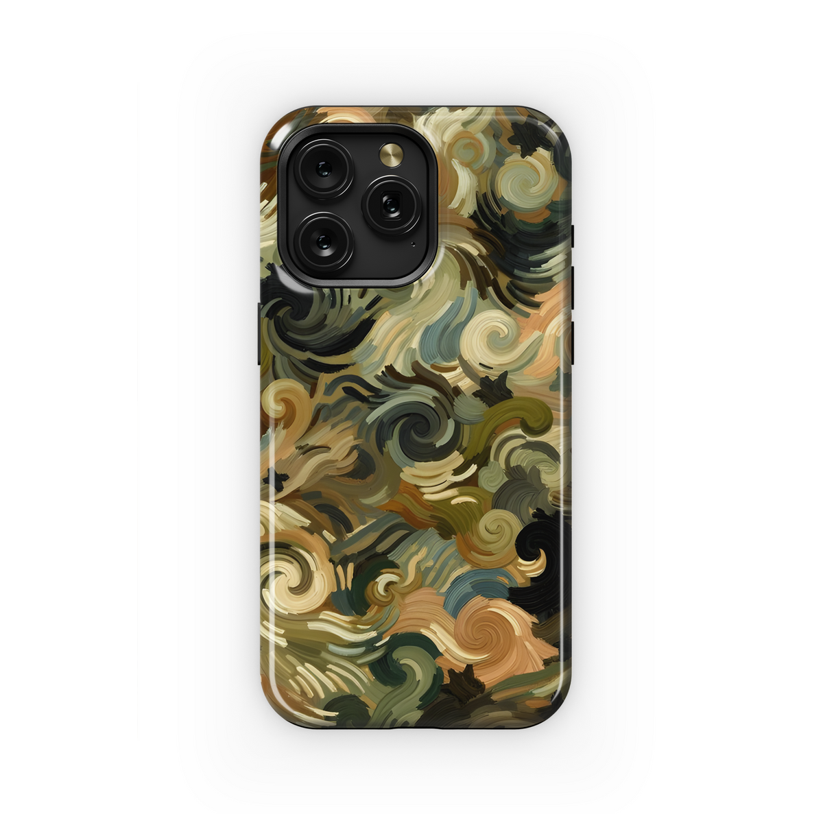 Camouflage Van Gogh Phone Case iPhone Samsung Cover Pixel 3568 - Image 1