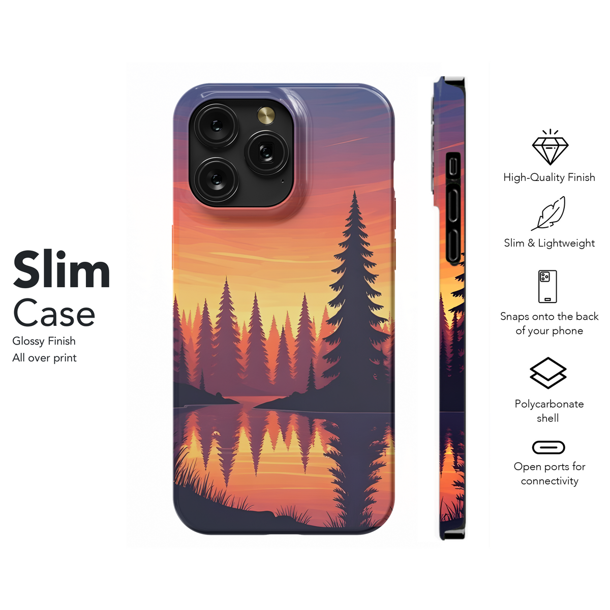 Canadian Sunset Pinecone Phone Case iPhone Samsung Cover Pixel 3510 - Image 7