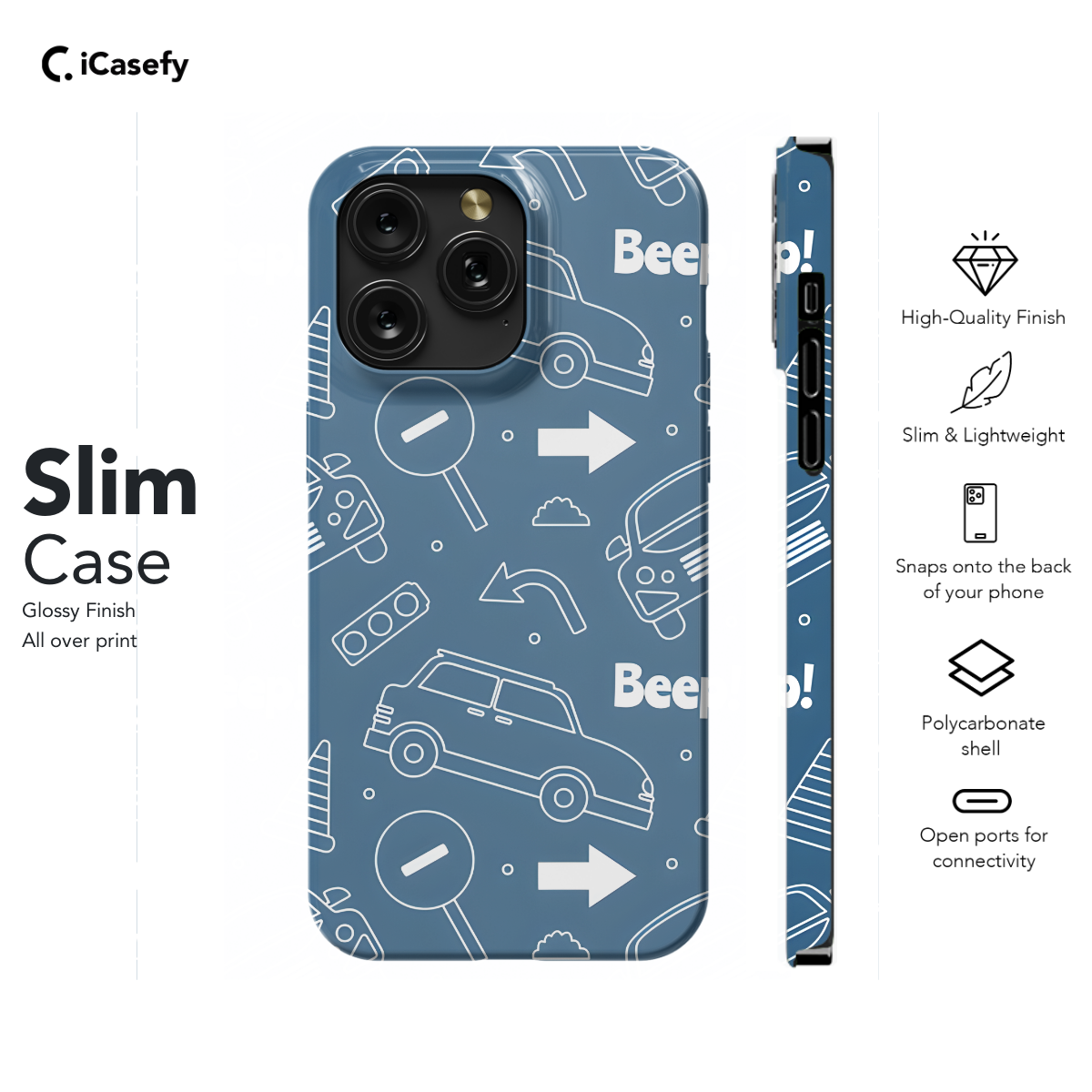 Car Toys Cars Seamless Pattern Cartoon Phone Case iPhone Samsung Cover Pixel 1121 - Image 6