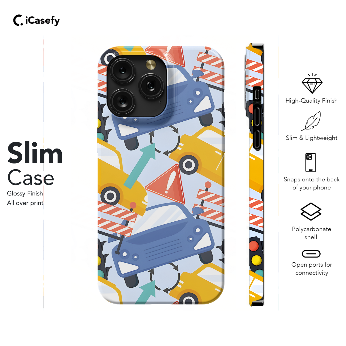 Car Toys Cars Seamless Pattern Cartoon Phone Case iPhone Samsung Cover Pixel 1124 - Image 6