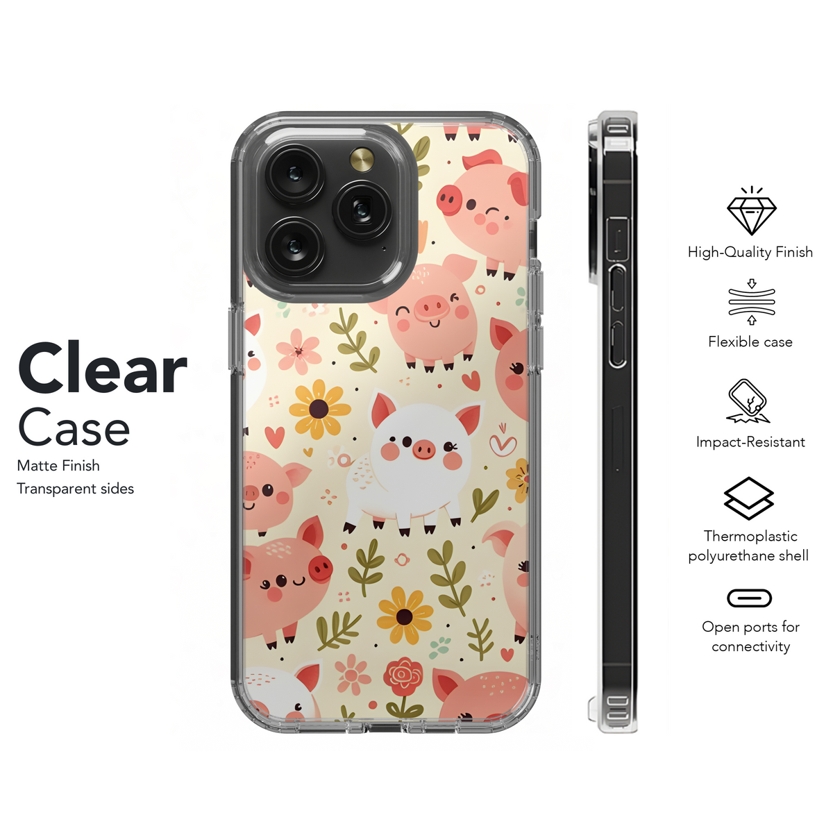 Cartoon Pig Phone Case iPhone Samsung Cover Pixel 3436 - Image 8