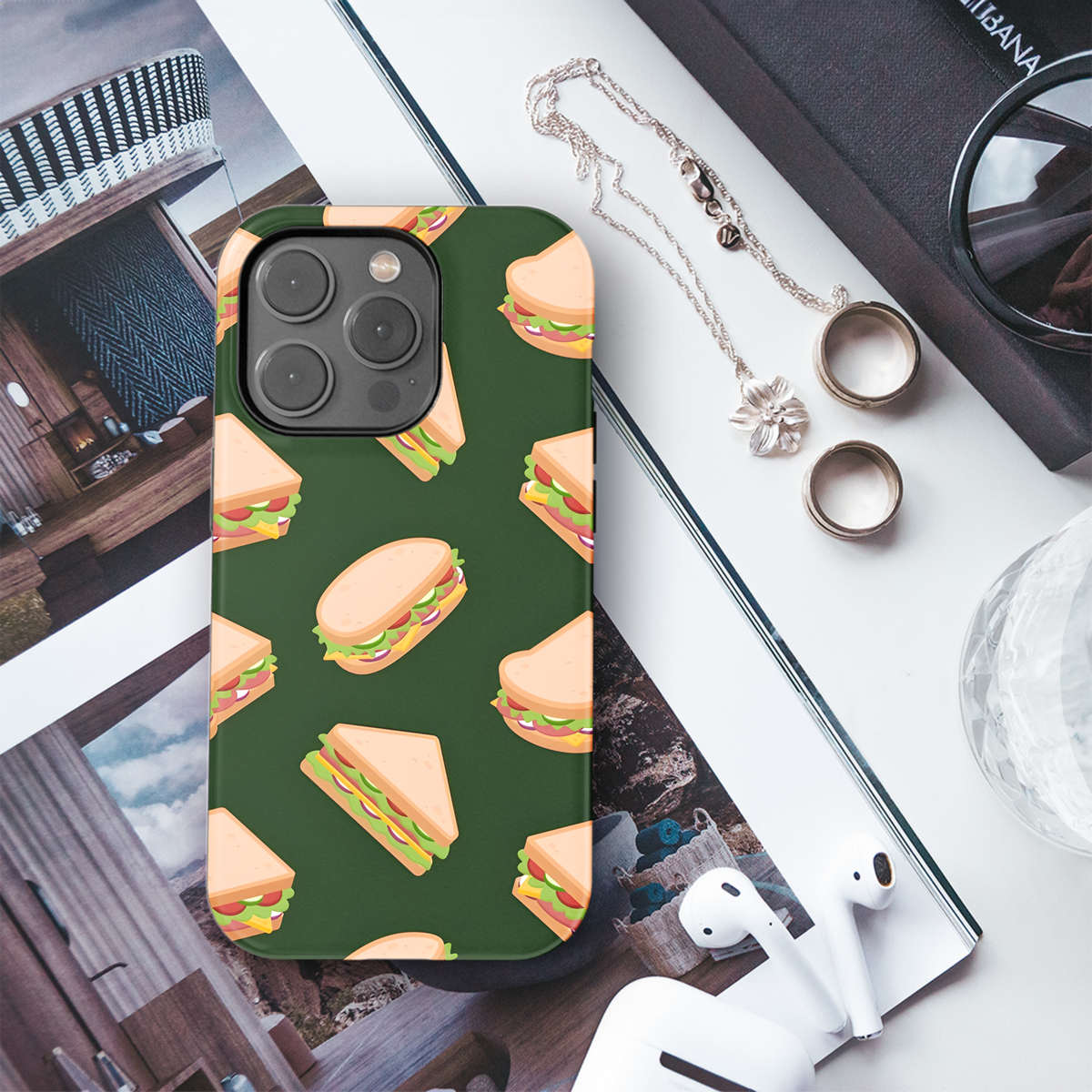 Cartoon Sandwich Phone Case iPhone Samsung Cover Pixel 3224 - Image 3