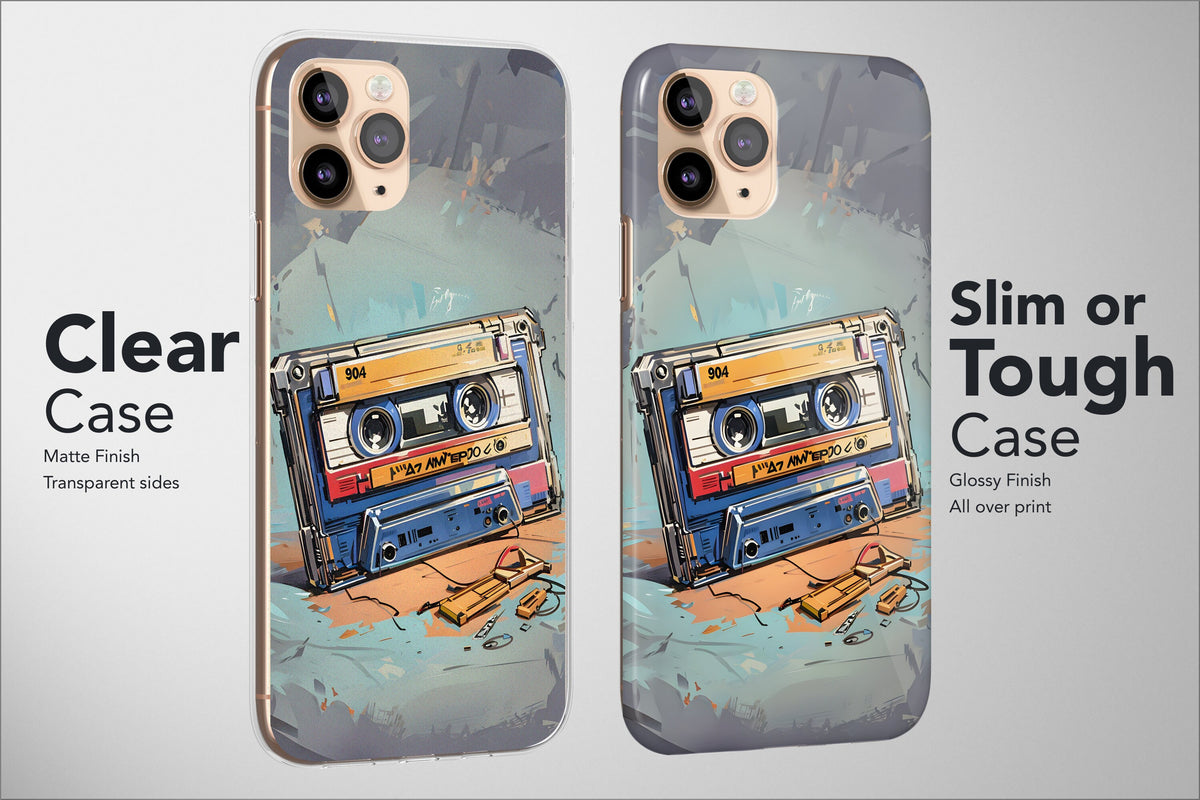 Cassette Phone Case Cute Mixtape Aesthetic Pattern Cover - Image 2