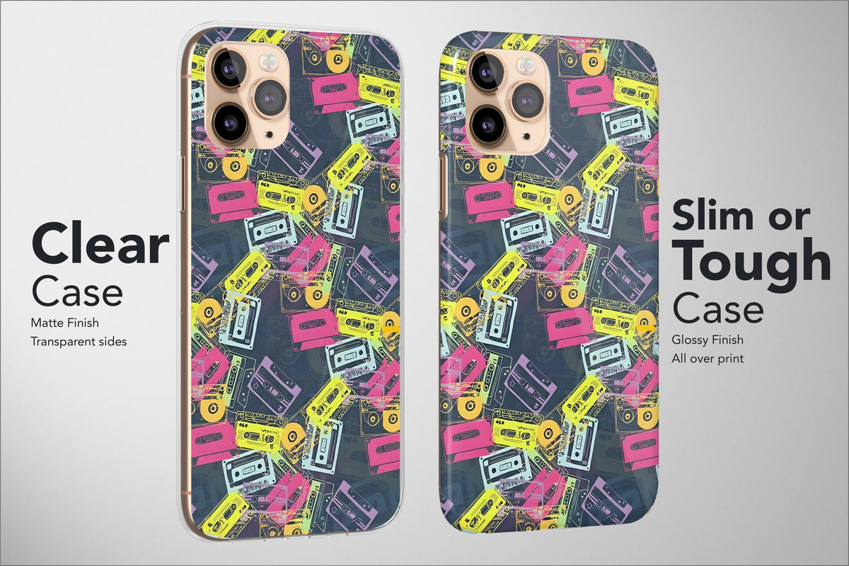 Cassette Phone Case Cute Mixtape Aesthetic Pattern Cover - Image 3