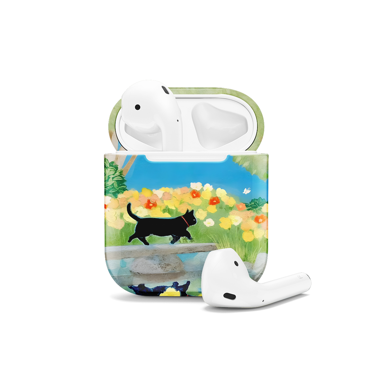 Cat AirPods Case AirPods Pro AirPods Pro 2 AirPods 3 AirPods 2 Glossy 1257 - Image 1