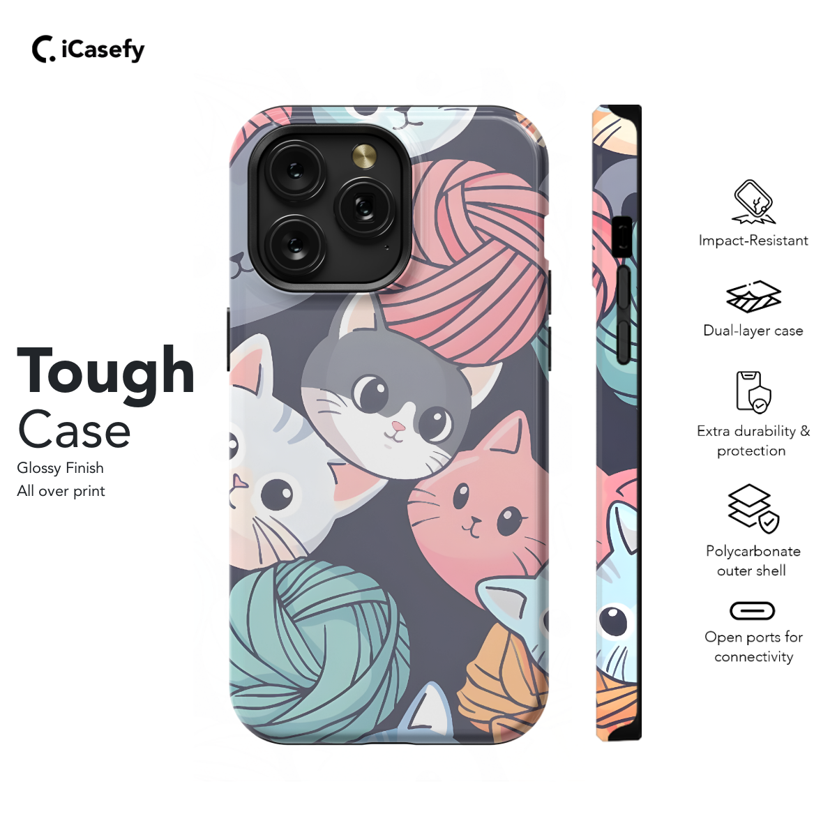 Cat Kawaii Phone Case iPhone Samsung Pixel & More 483 - Image 5