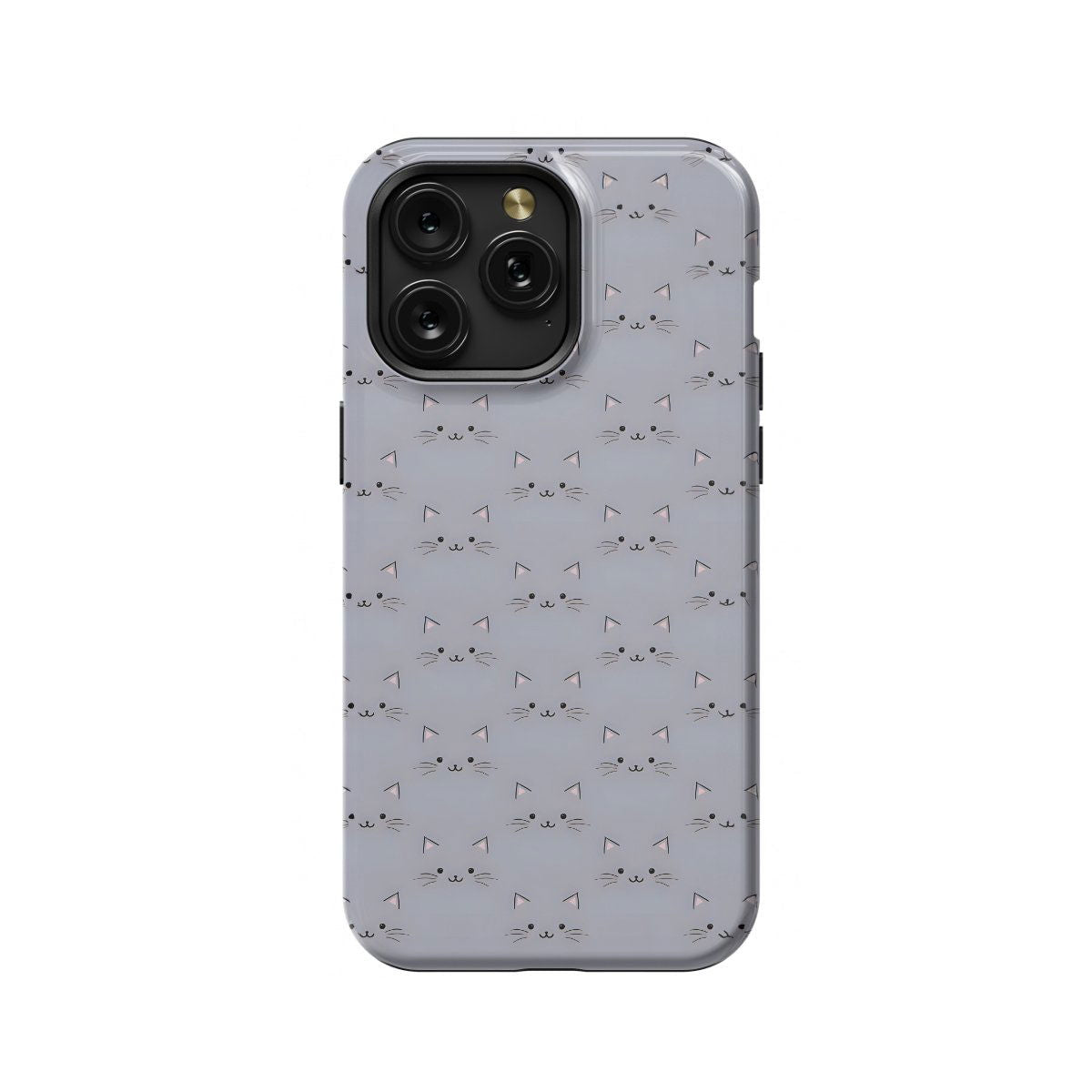 Cat Minimalist Face Phone Case iPhone Samsung Pixel & More - Image 1