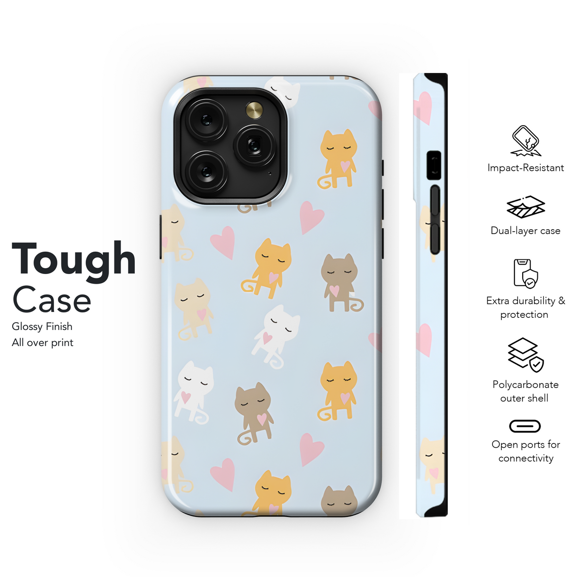 Cat Phone Case iPhone Samsung Cover Pixel 2653 - Image 6