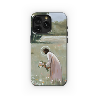 Catholic Christian Jesus Flower Painting Phone Case iPhone Samsung Cover Pixel 1998 - Image 1