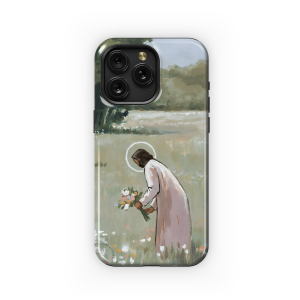 Catholic Christian Jesus Flower Painting Phone Case iPhone Samsung Cover Pixel 1998 - Image 1