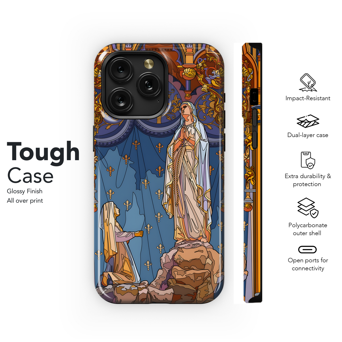 Catholic Christian Mosaic Phone Case iPhone Samsung Cover Pixel 2019 - Image 6