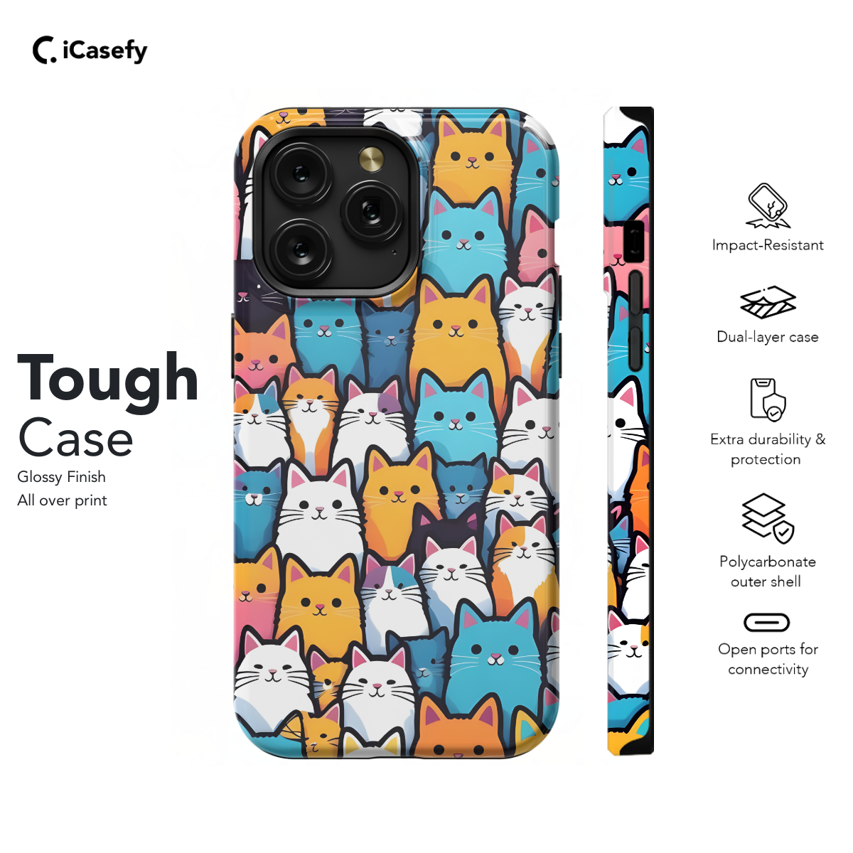 Cats Phone Case iPhone Samsung Pixel & More 179 - Image 5