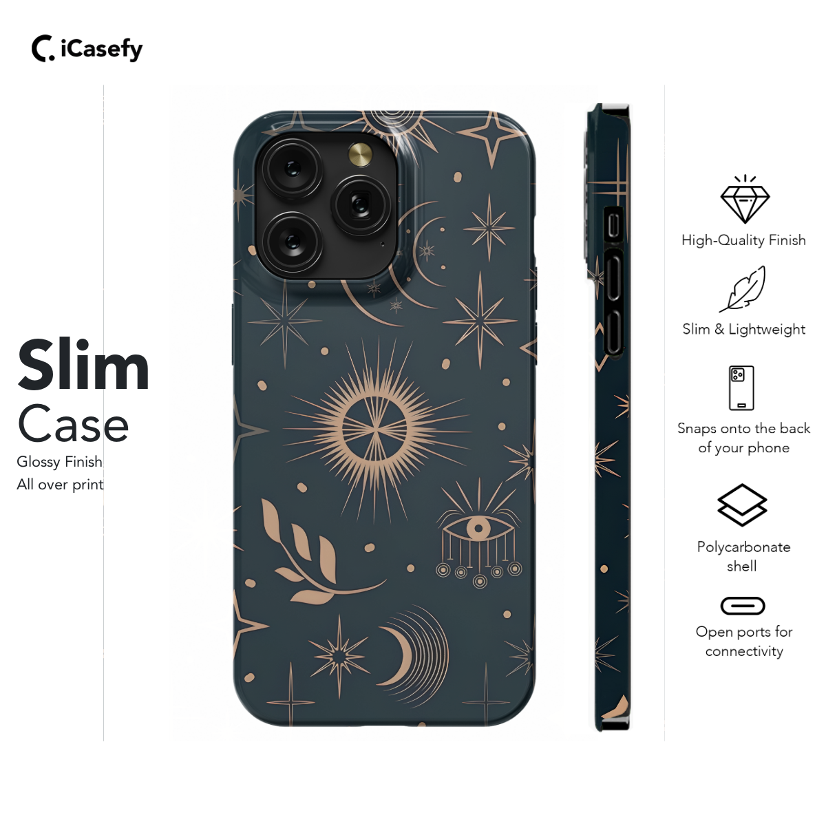 Celestial Boho Stars Moons and Planets Phone Case iPhone Samsung Cover Pixel 1428 - Image 6