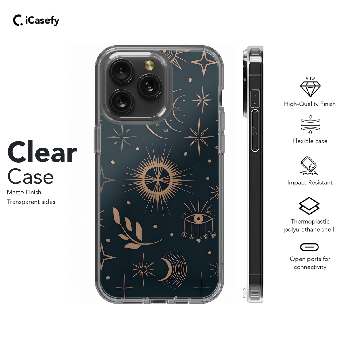 Celestial Boho Stars Moons and Planets Phone Case iPhone Samsung Cover Pixel 1428 - Image 7