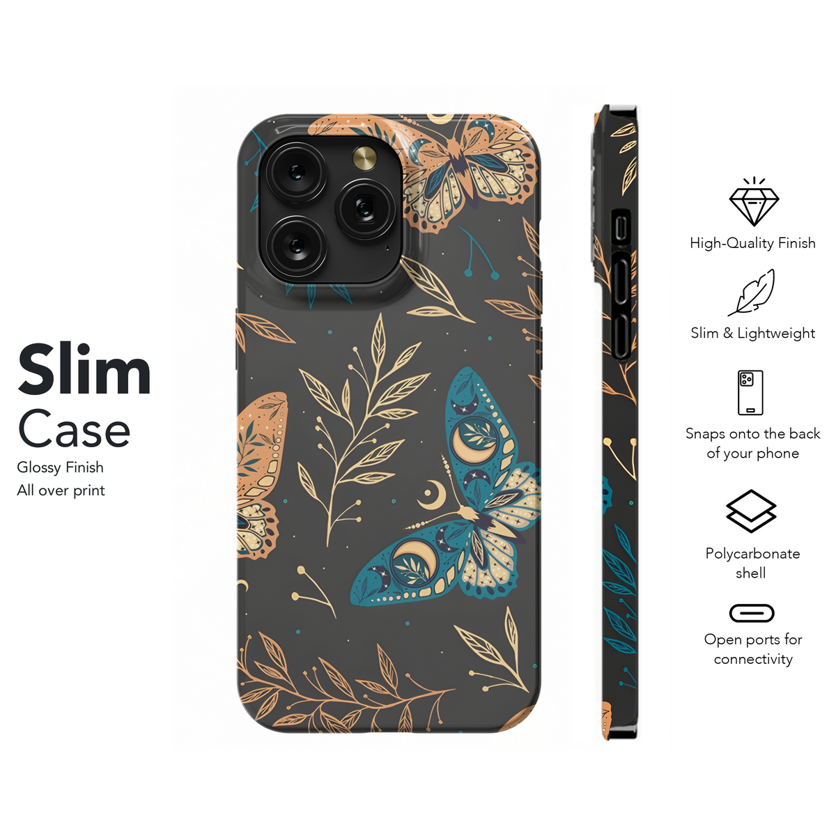 Celestial Boho with Stars and Butterflies Phone Case iPhone Samsung Cover Pixel 2724 - Image 7