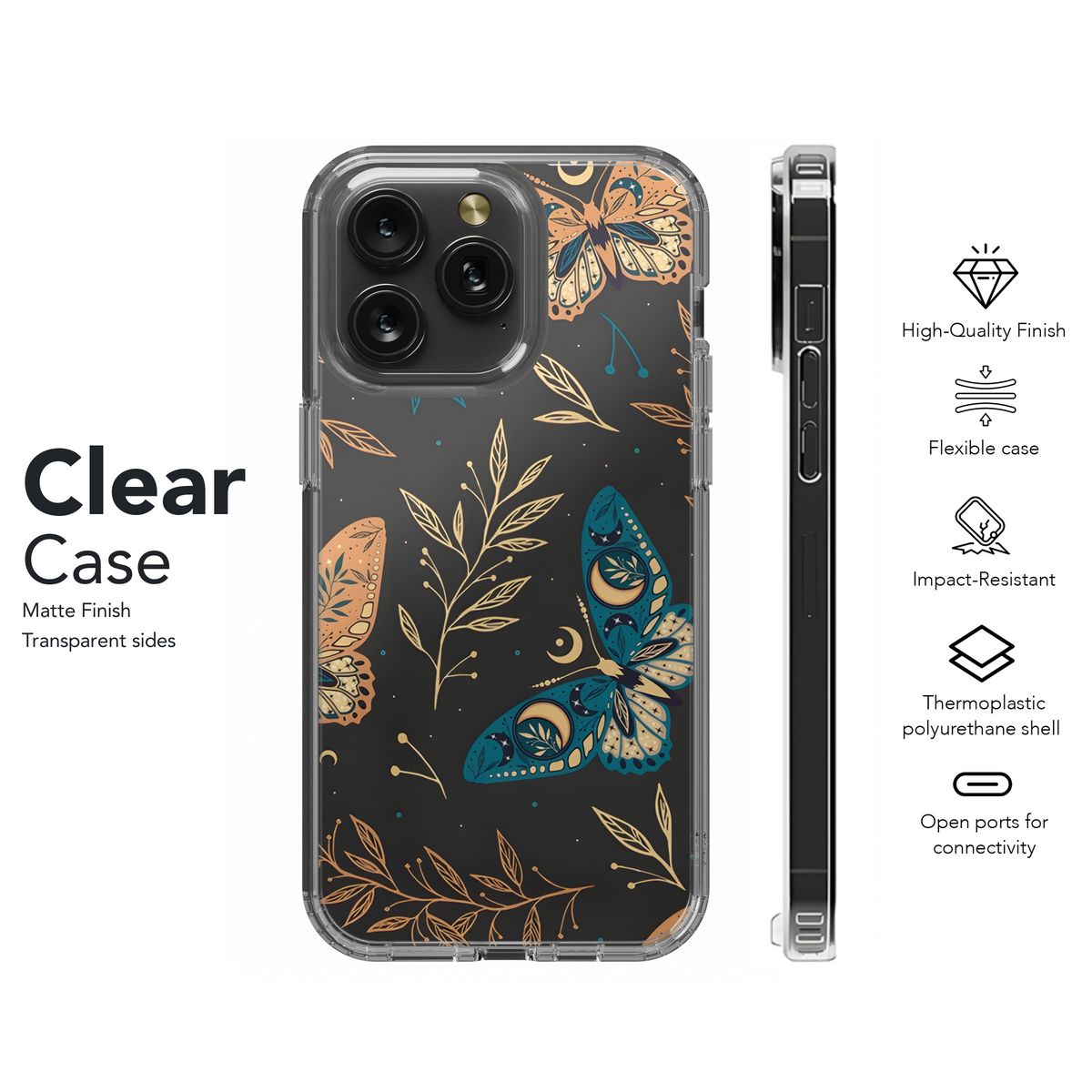 Celestial Boho with Stars and Butterflies Phone Case iPhone Samsung Cover Pixel 2724 - Image 8