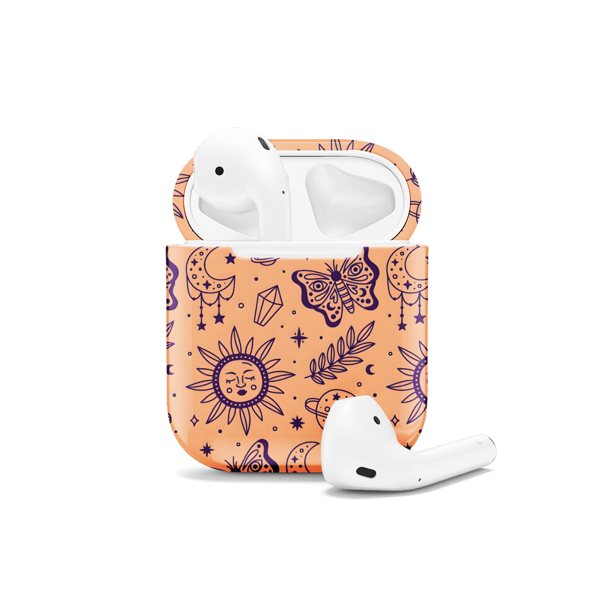 Celestial Butterfly Stars Moons and Planets AirPods Case AirPods Pro AirPods Pro 2 AirPods 3 AirPods 2 Glossy 1425 - Image 1