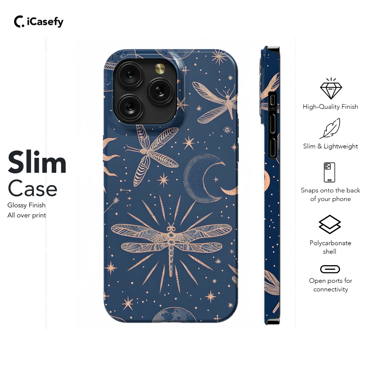 Celestial Butterfly Stars Moons and Planets Phone Case iPhone Samsung Cover Pixel 1424 - Image 6