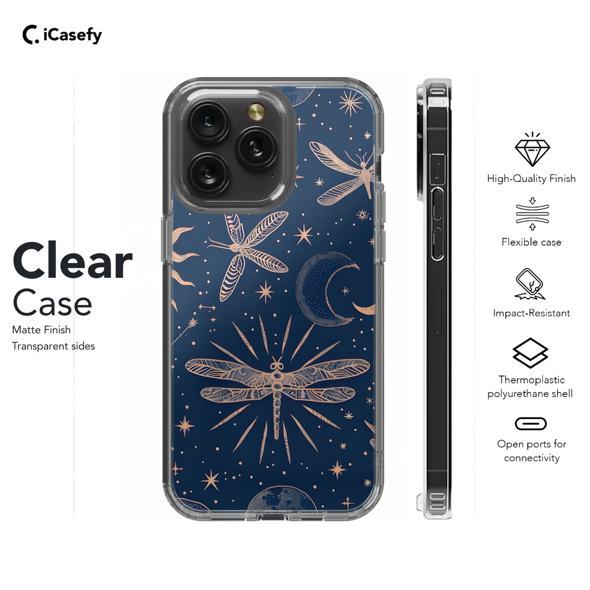 Celestial Butterfly Stars Moons and Planets Phone Case iPhone Samsung Cover Pixel 1424 - Image 7