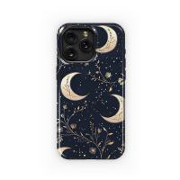 Celestial Gold Moon Flora Pattern Phone Case iPhone Samsung Cover Pixel 5247 - Image 1