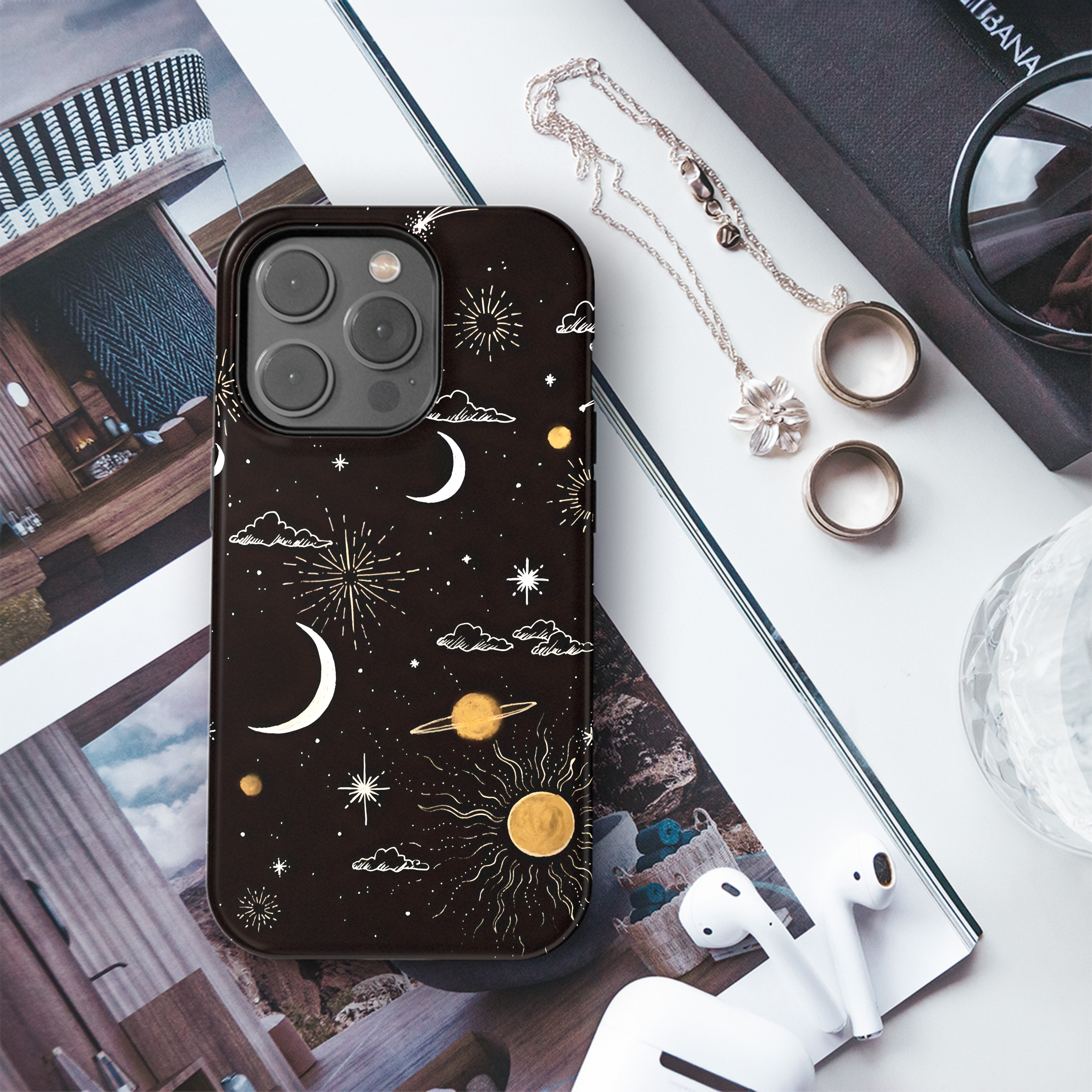 Celestial Gold Night
 Phone Case iPhone Samsung Cover Pixel 4431 - Image 3