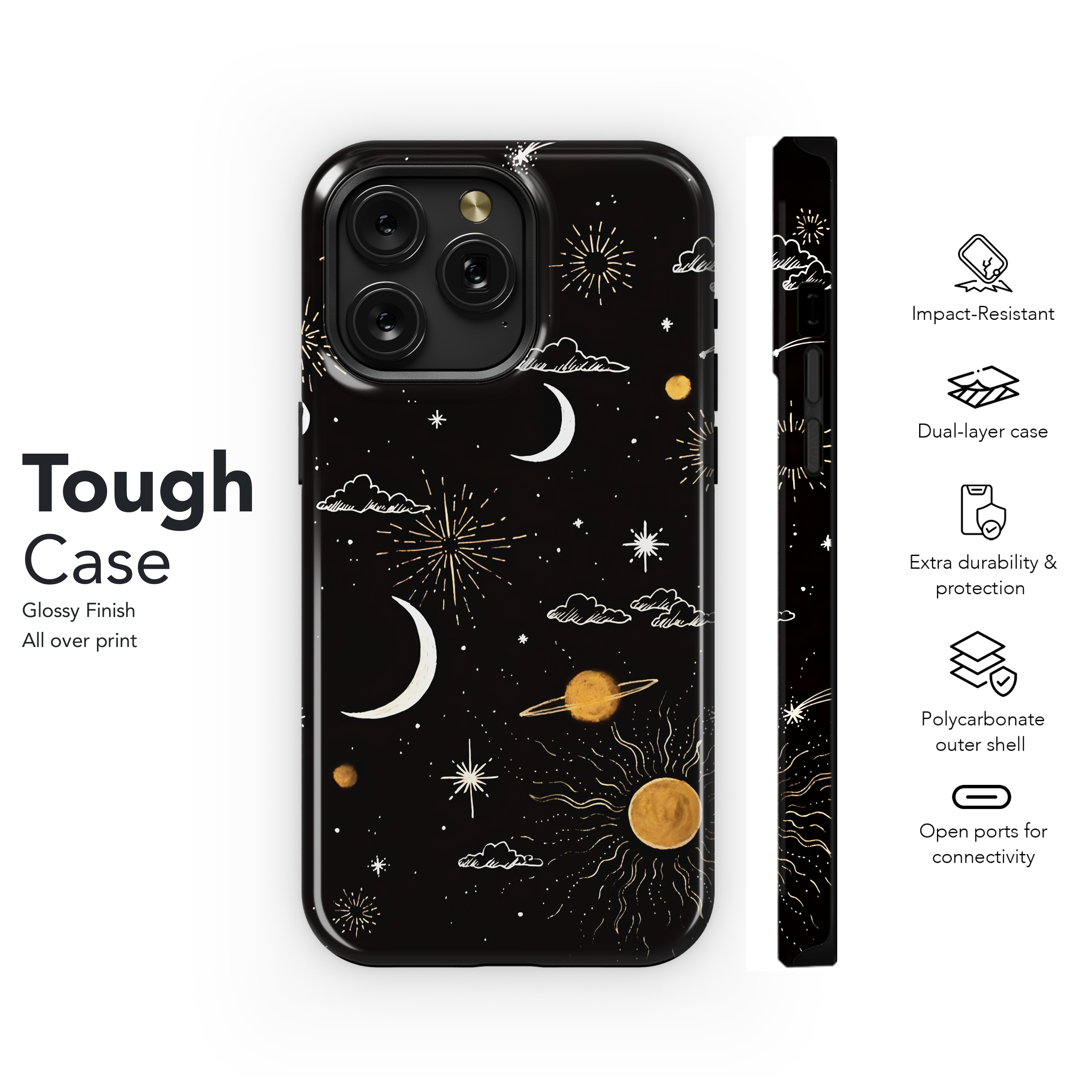 Celestial Gold Night
 Phone Case iPhone Samsung Cover Pixel 4431 - Image 6