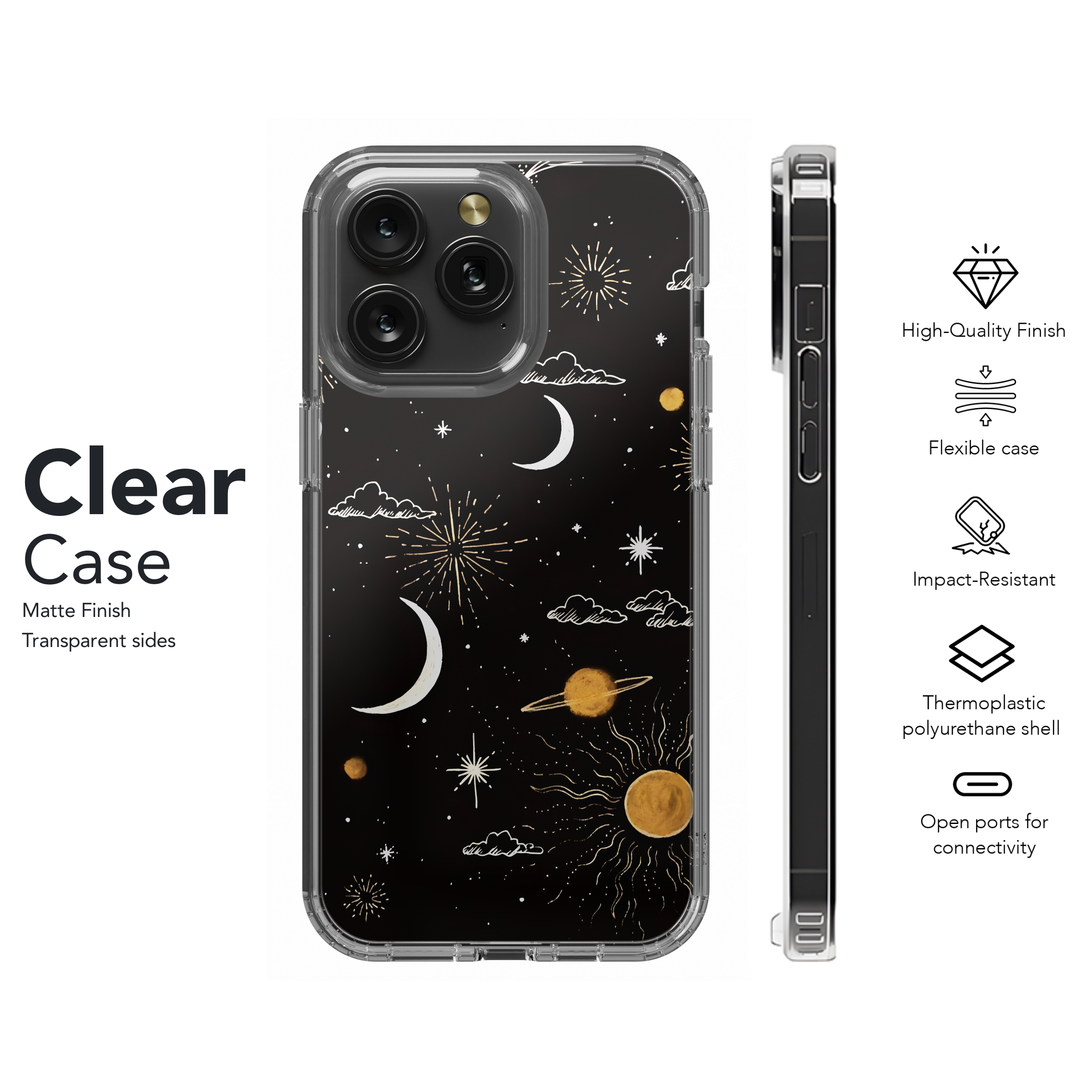 Celestial Gold Night
 Phone Case iPhone Samsung Cover Pixel 4431 - Image 8