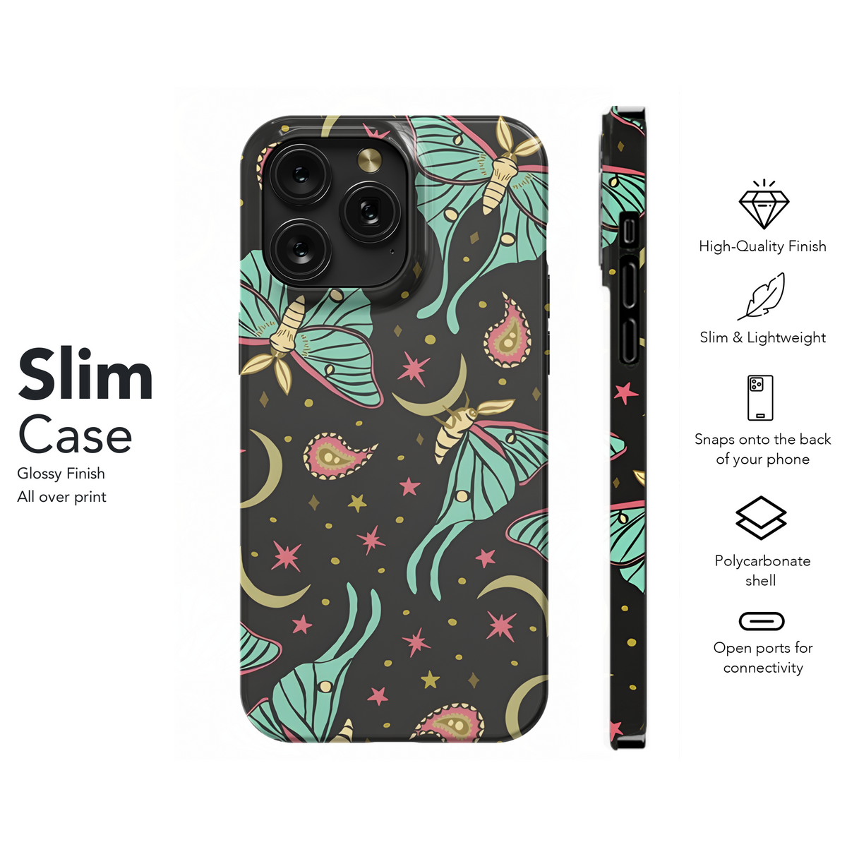 Celestial Moth Paisley Phone Case iPhone Samsung Cover Pixel 2725 - Image 7